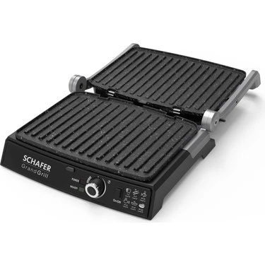 Schafer Grand Grill 6 Dilim 2000 W Izgara & Tost Makinesi - Inox - Resim 2