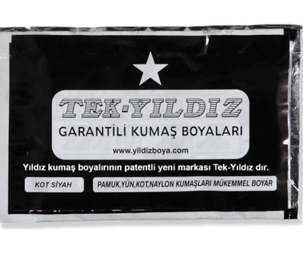 Tek Yıldız Kumaş Boyası Siyah ürün görseli 1