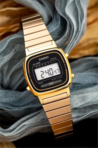 Casio Retro LA670WGA-1DF Kadın Kol Saati - Resim 6