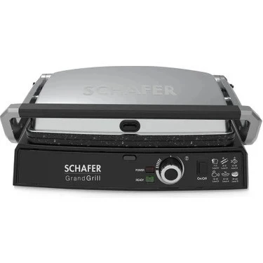 Schafer Grand Grill 6 Dilim 2000 W Izgara & Tost Makinesi - Inox ürün görseli 1
