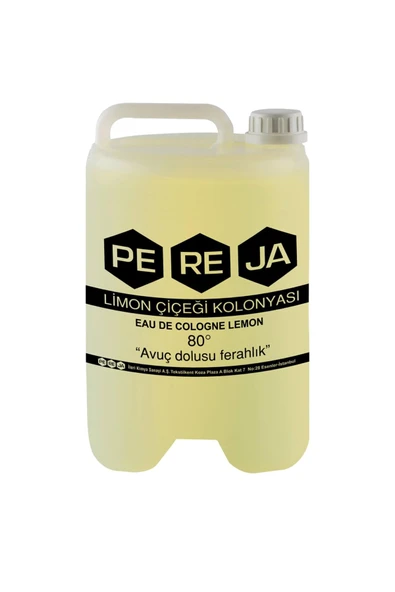 Pereja Limon Çiçeği Kolonyası 5 Litre Plastik Ambalaj ürün görseli 1
