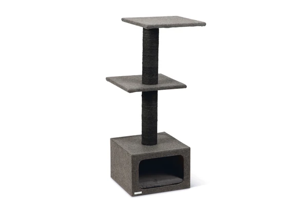 Karlıe Kedi Tırmalama+ev Dora Gri 38x38x91cm ürün görseli 1