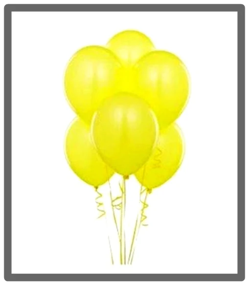 Balon Metalik Altın Sarı Balon - 10 adet ürün görseli 1