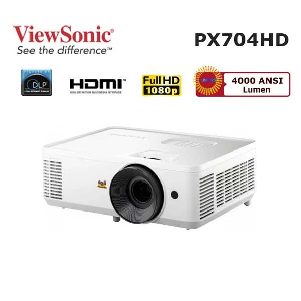 Viewsonic PX704HD Full HD DLP 4000 Ansi Lümen Projeksiyon Cihazı ürün görseli 1