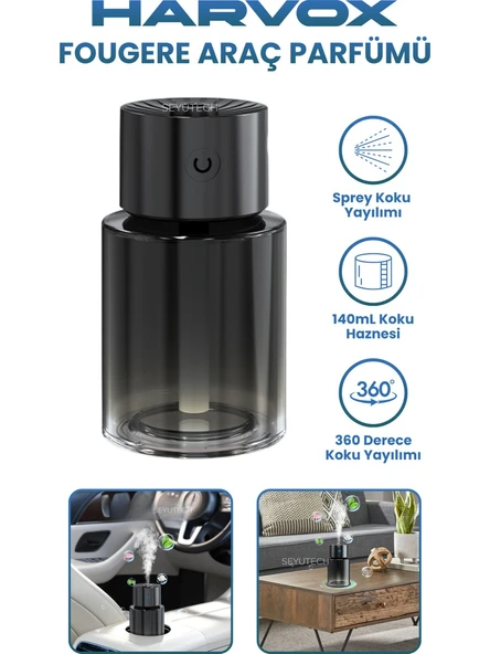 Harvox Fougere Araç Parfümü 140ML Koku Haznesi Ortam ve Oda Hava Nemlendirici Aromaterapi ürün görseli 1