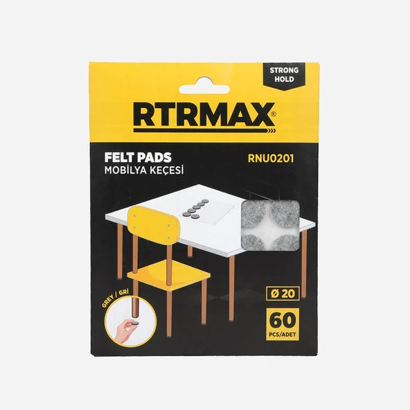 RNU0201 Mobilya Keçesi 20 mm x 2 mt - Gri ürün görseli 1