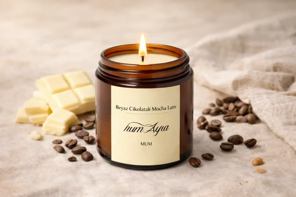 Humayra Beyaz Çikolatalı Mocha Latte Kokulu Mum 100 Ml ürün görseli 1