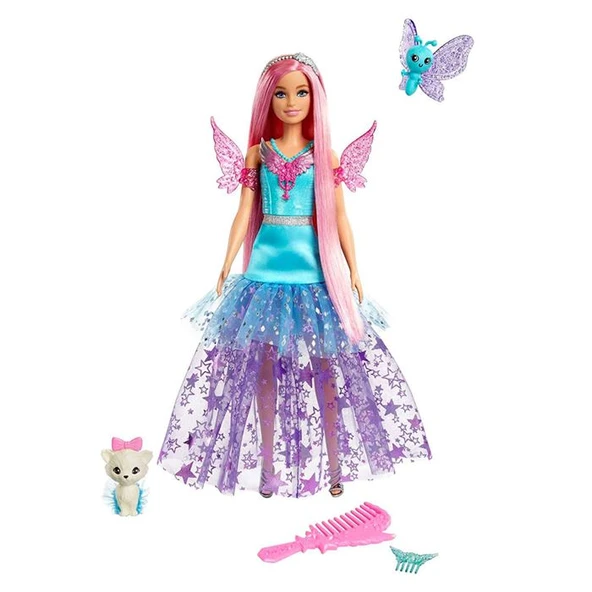Barbie Sihirli Dokunuş Peri Masalı Elbiseli Bebekler HLC31 HLC32 Malibu ürün görseli 1