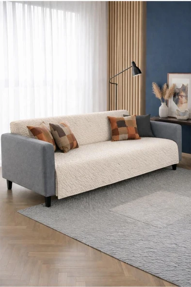Wellsoft Süngerli Koltuk Örtüsü 170x210 Cm Krem ürün görseli 1