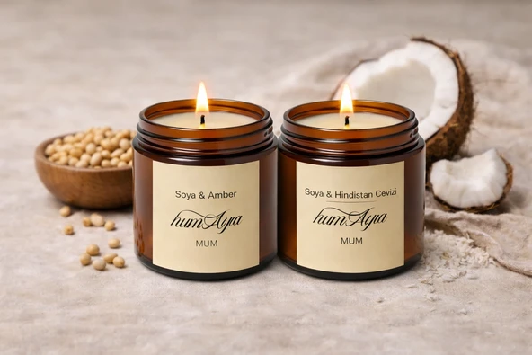 Humayra Soya Wax Kokulu Mum Seti 100 Ml X 2 Adet ürün görseli 1