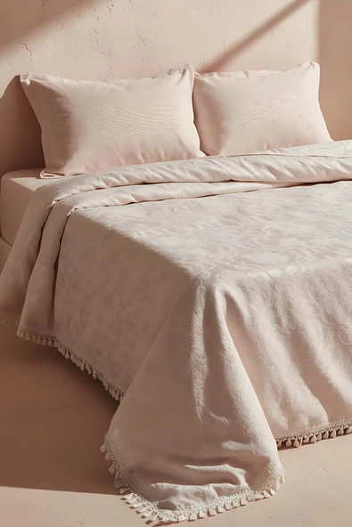 Style Pudra Çift Kişilik Yatak Örtüsü Seti - Resim 3