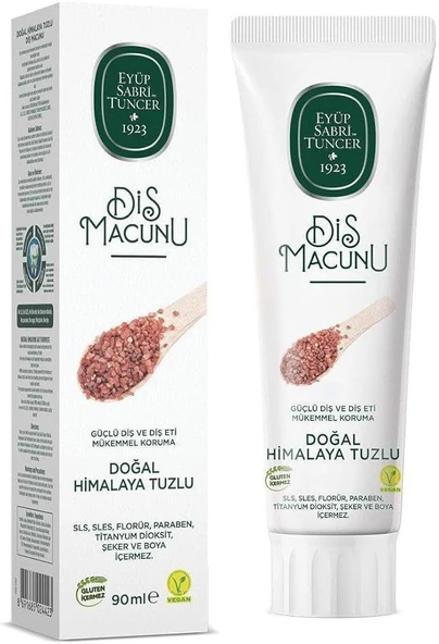 DOĞAL HİMALAYA TUZU DİŞ MACUNU 90 ML SLS,SLES,FLORÜR,ŞEKER İÇERMEZ (X2) ADET ürün görseli 1