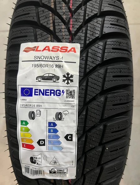 LASSA / 195/60R16 (SNOWAYS 4) 2024 KIŞ LASTİĞİ ürün görseli 1