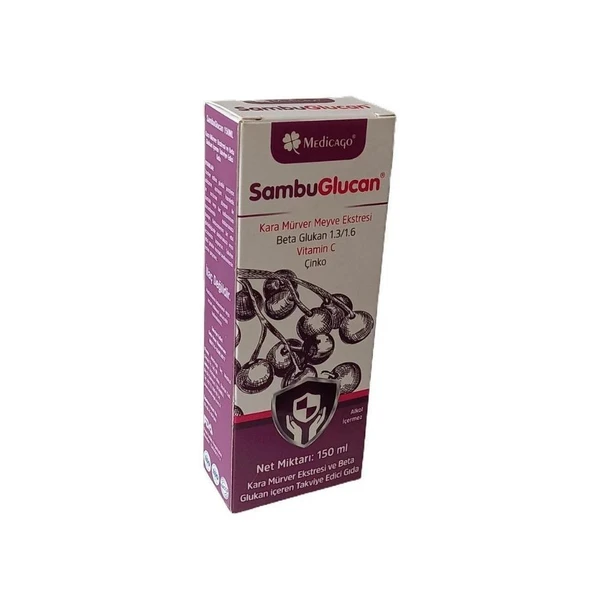 SambuGlucan Kara Mürver, C Vitamini Ve Çinko İçeren Takviye Edici Gıda 150ml ürün görseli 1