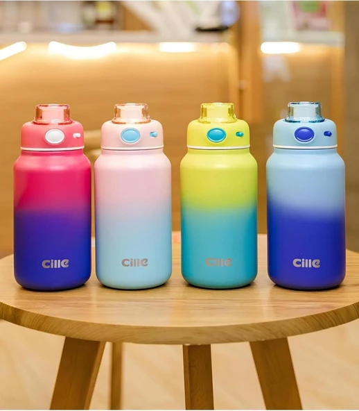 Dodge Intested Colors Çelik Termos Matara Çocuk 750Ml A.Pembe Mavi - Resim 7