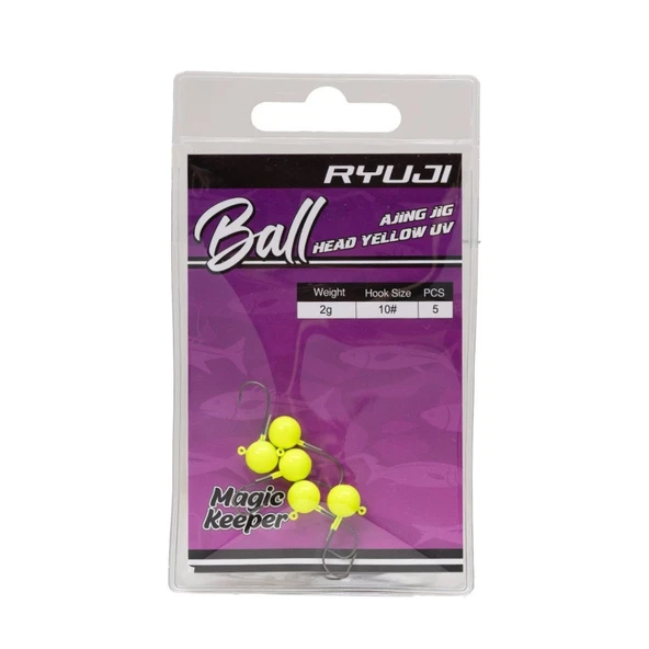 Ryuji Ball Ajing Yellow UV Jighead - Resim 2