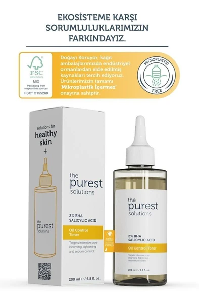 The Purest Solutions Oil Control Toner 200 Ml - Resim 6