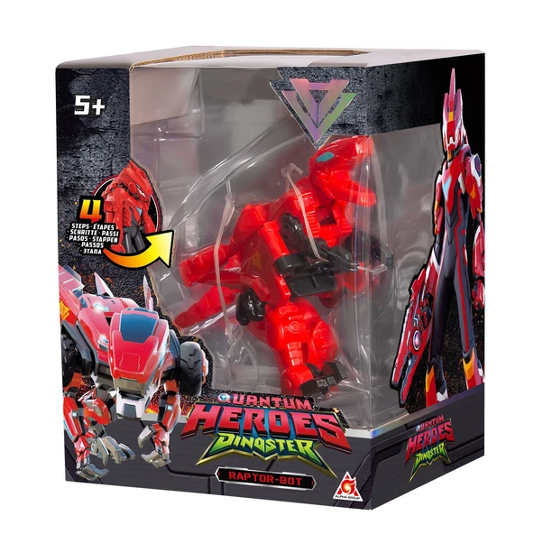 Mega Quantum Heroes Dinoster Dönüşen Lucio Raptor Bot - Resim 4