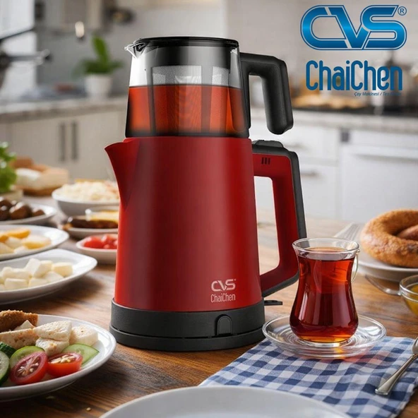 CVS DN 1526 ChaiChen Çay Makinesi 1,8 LT Kırmızı ürün görseli 1