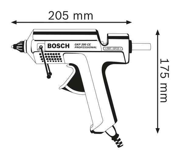 Bosch GKP 200 CE Tutkal Tabancası - Resim 2