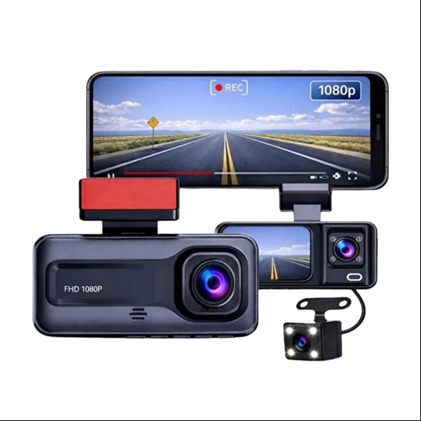 Vehicle Black Box Dual Lens Wifi Trafik Kamerası (Full HD 1080P) ürün görseli 1