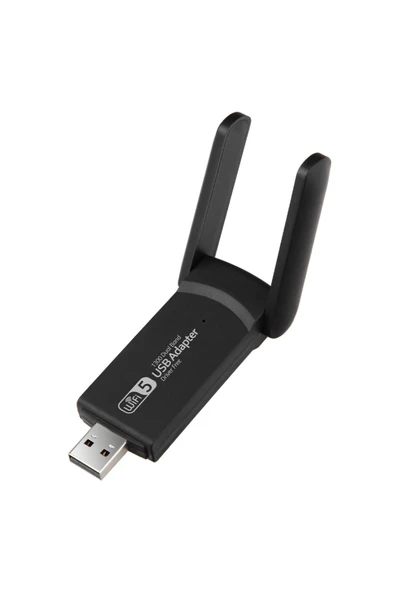 USB 3.0 Dual Band WiFi Adaptör 1200 Mbps Çift Antenli 2.4GHz / 5GHz Kablosuz Alıcı ürün görseli 1