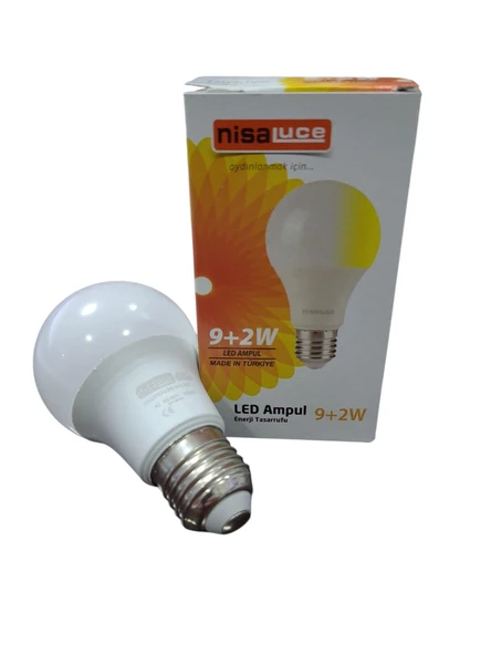 NisaLuce 9+2W Beyaz Sarı Led Ampul ürün görseli 1