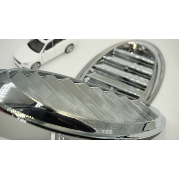 Arazi Off Road Binek Araç Ön Kaput Gümüş Krom Air Flow Rüzgarlık ürün görseli 1