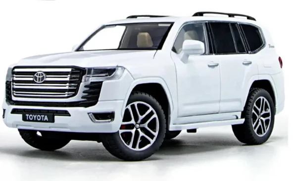 Kutulu Koleksiyon 1 / 24 Ölçek Toyota Land Cruiser Beyaz Metal Araba ürün görseli 1