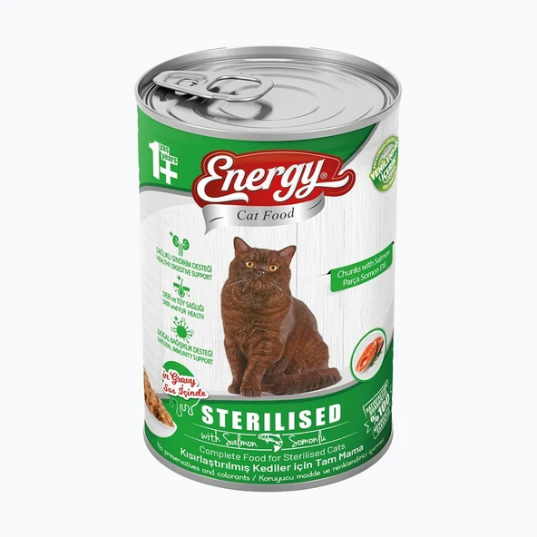 Energy Somonlu Kısırlaştırılmış Yaş Kedi Maması - 400 g ürün görseli 1