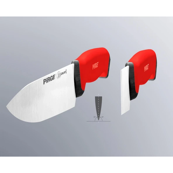 Duo Şef Bıçağı 25 cm Kırmızı - Resim 7