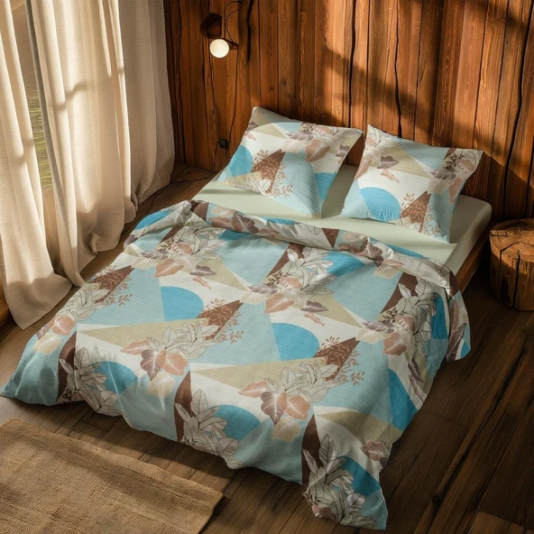 Cotton Collection Çift Kişilik Nevresim Takımı Doğa ürün görseli 1
