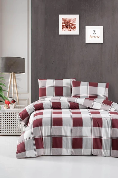 Cotton Collection Flanel Çift Kişilik Nevresim Takımı Red ürün görseli 1
