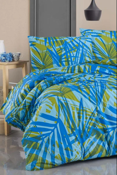 Cotton Collection Ranforce Çift Kişilik Nevresim Takımı Palm ürün görseli 1