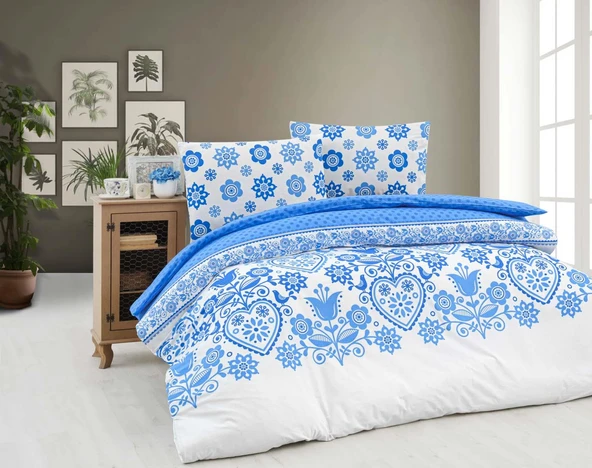 Cotton Collection Ranforce Çift Kişilik Nevresim Takımı Tulip ürün görseli 1