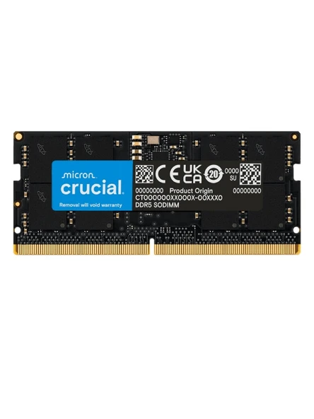 CRUCİAL 32GB DDR5 5600MHz CL46 1.1V SODIMM Notebook Ram CT32G56C46S5.M16B2 ürün görseli 1