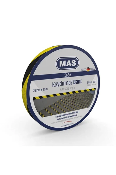 Mas Kaydırmaz Bant 25 Mm X25 M Sarı&siyah 2656 ürün görseli 1