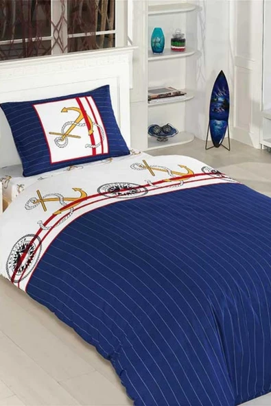 La Notte Ranforce Çift Kişilik Nevresim Takımı Marina ürün görseli 1