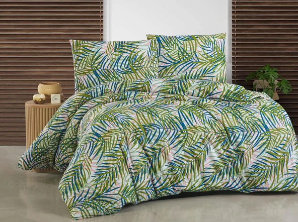 Cotton Collection Ranforce Tek Kişilik Nevresim Takımı Green Living ürün görseli 1