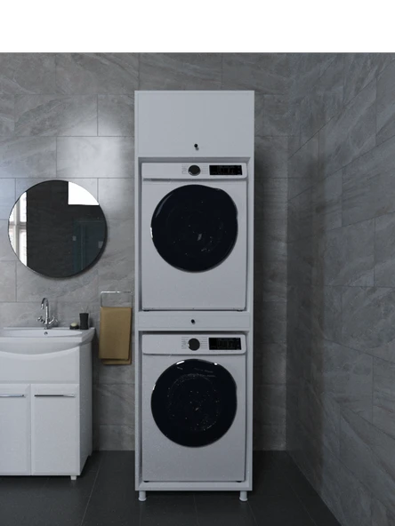 ÇAMAŞIR&KURUTMA MAKİNESİ DOLABI MDF BEYAZ ürün görseli 1