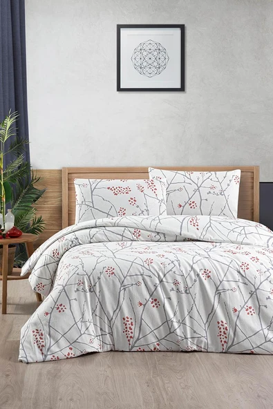 Cotton Collection Flanel Tek Kişilik Nevresim Takımı White ürün görseli 1