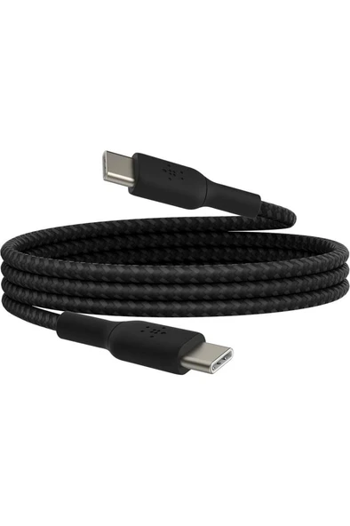 Belkin Boostcharge Örgülü 50 Watt Usb-C - Usb-C Kablosu 1m Siyah Şarj Kablosu ürün görseli 1