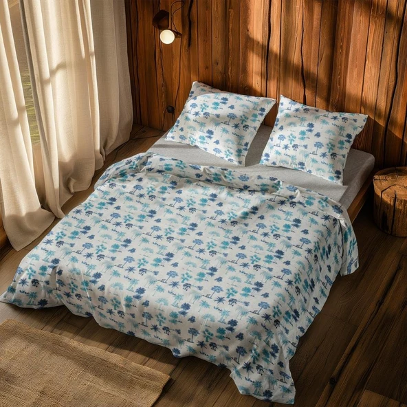 Cotton Collection Tek Kişilik Nevresim Takımı Palmiye ürün görseli 1