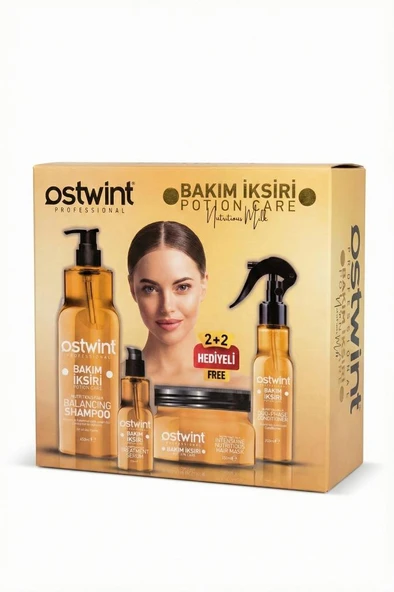 Ostwint Care Premium 4'lü 1200 Ml Komple Saç Bakım Seti Süt - Nutritious Milk ürün görseli 1