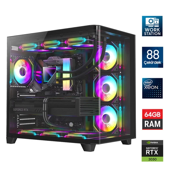 PROSPEC TWIN cam CPU搭載モデル Turbox Xeon E5-2699 V4 Çift Işlemcili 88 Çekirdek 64Gb 1Tb Nvme