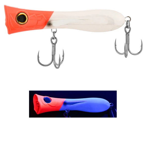 Fujin Big Mama 12cm 31gr Popper Maket Balık  273 UV Crystaly Redhead ürün görseli 1