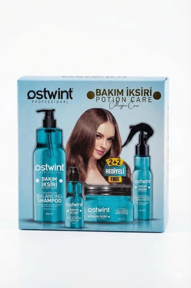 Ostwint Care Premium 4'lü 1200 Ml Komple Saç Bakım Seti Kolajen - Collagen Care ürün görseli 1