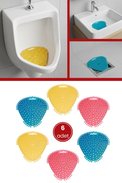 6 Adet PisMiss Üçgen Koku Giderici, Pisuvar Lavabo Banyo Gider Süzgeci Kir Leke Tutmaz 30 Gün Etkili ürün görseli 1