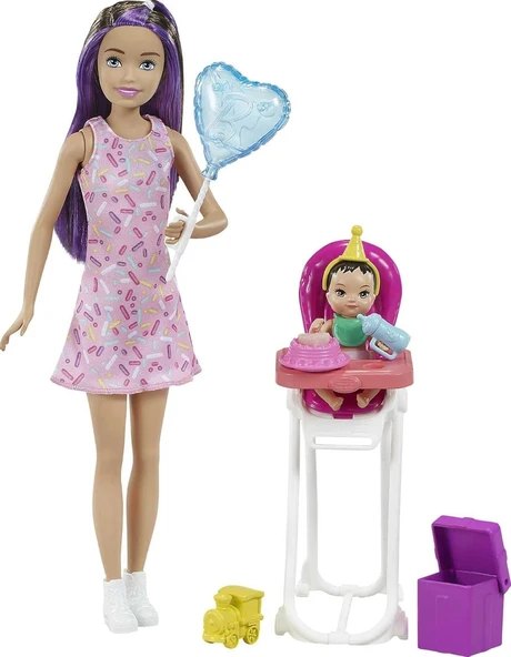 Barbie Skipper Bebek Bakıcısı Bebeği Oyun Seti Parti Temalı FHY97-GRP40 ürün görseli 1