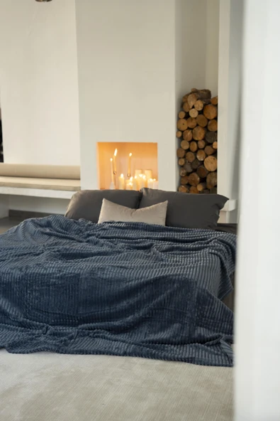 La Notte Tek Kişilik Battaniye Denim ürün görseli 1